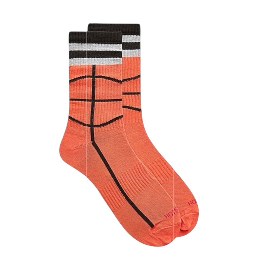 Hot Sox Vibrant Orange and Black Athletic Socks